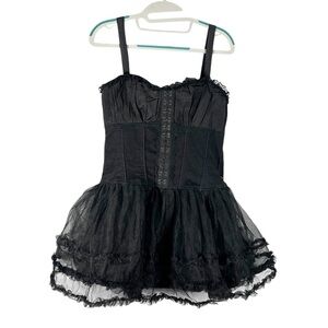 Tripp NYC Royal Bones by Daang Corset Tutu Mini Dress Large